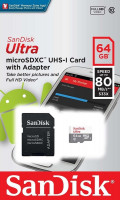 Carto Sandisk Ultra 64gb Microsdxc Uhs-i 64gb 80mb/s Clas10